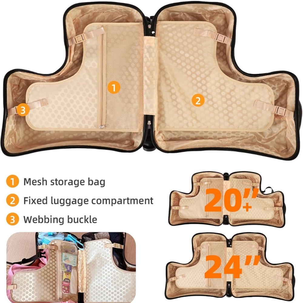 Kids Ride On Suitcase with Wheels, Scooter Luggage for Toddlers Travel
